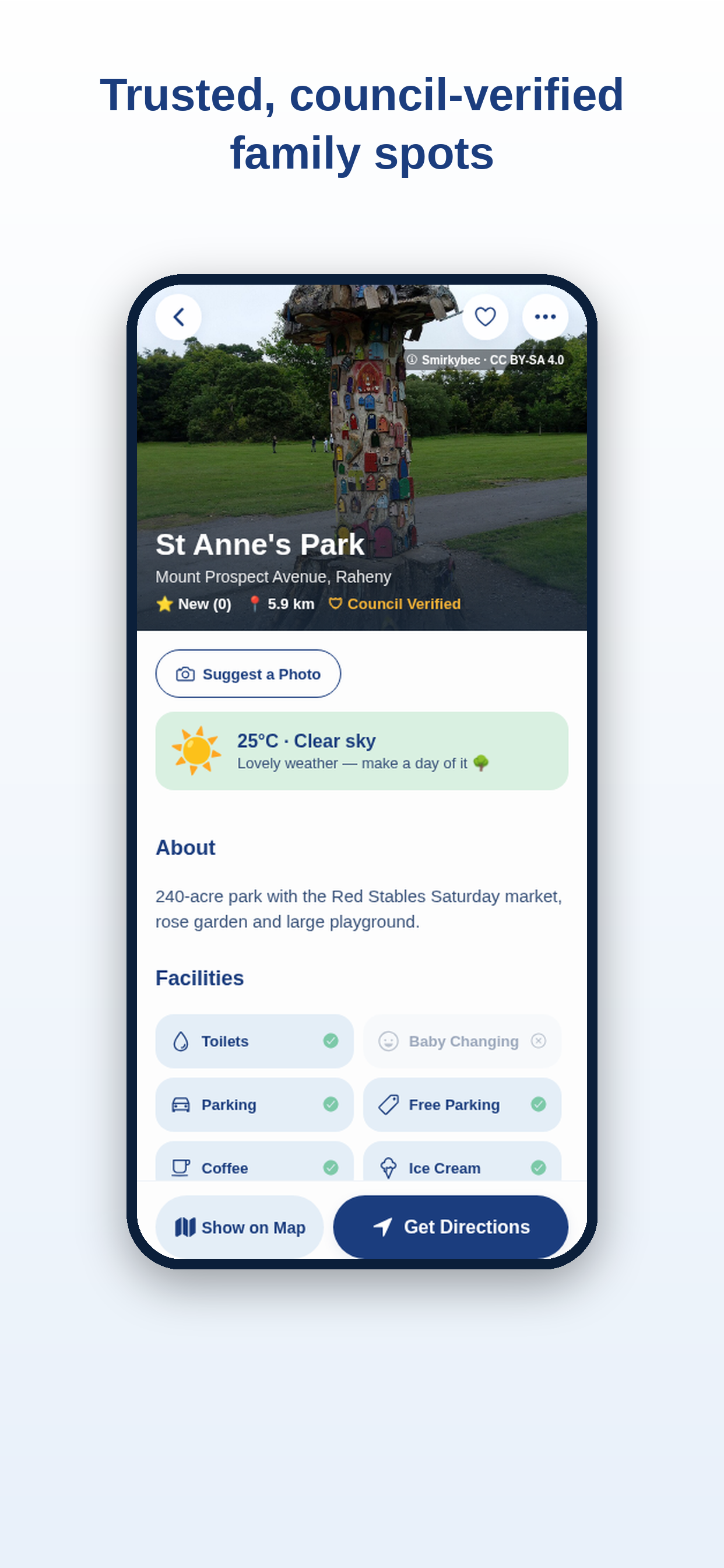 Trusted, council-verified family spots